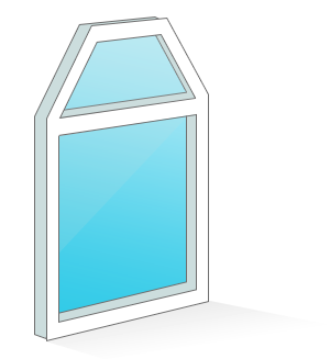 Глухие трапециевидные окна